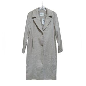 Hollister Beige Wool Blend Long Coat Size S